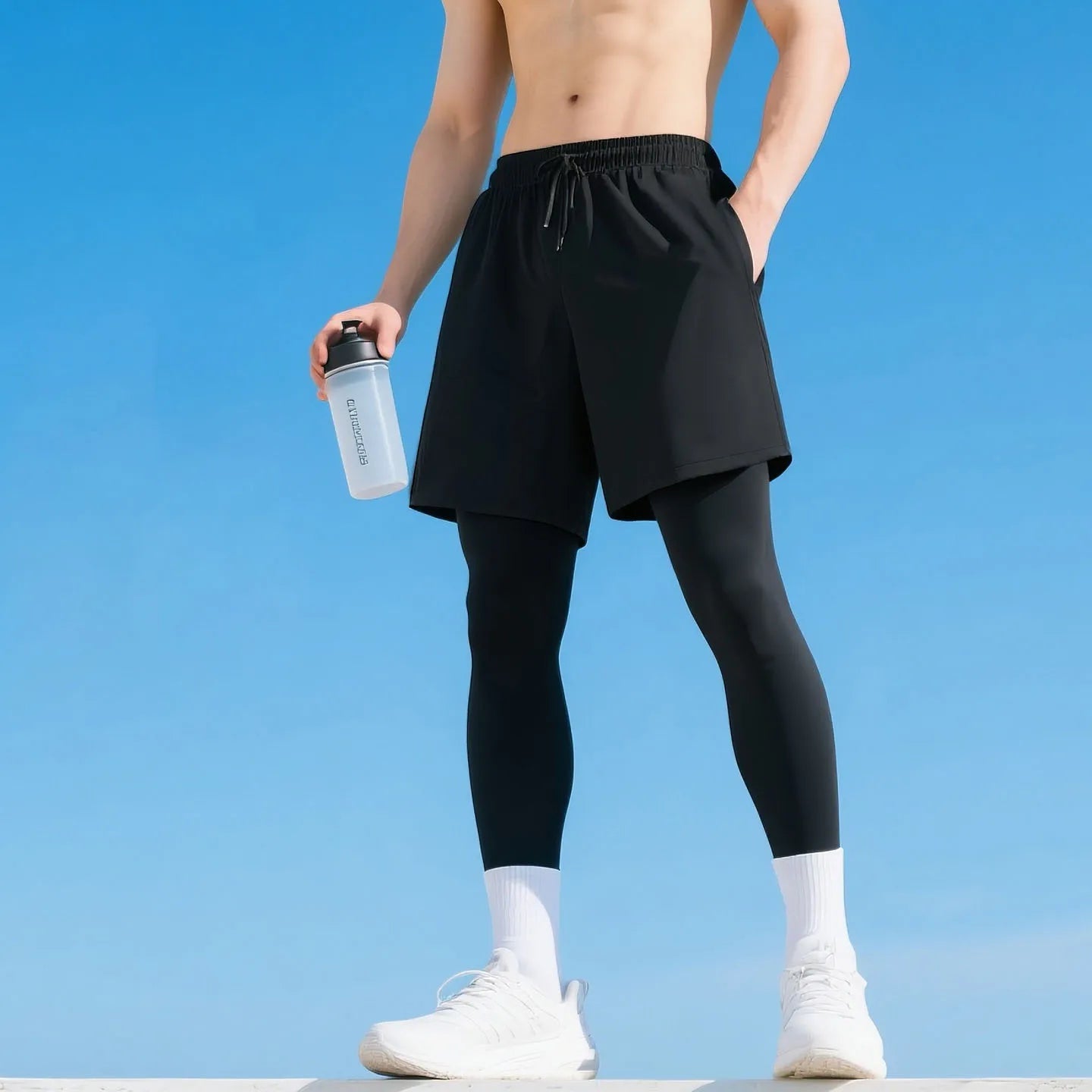 Men's Fitted Training Leggings for Gym and Running