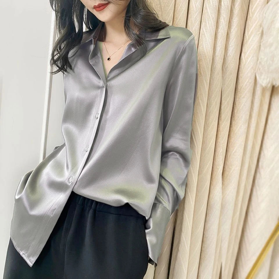 Women's Collared Long Sleeve Shirt