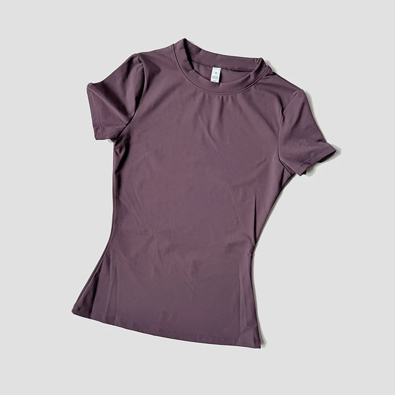 Women’s Seamless Short Sleeve Yoga Top – Fitness & Running Activewear