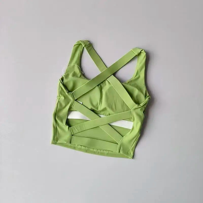 Women's Cross Back Strappy Sports Sports Bra For Workout Outfits