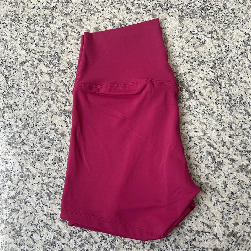 Women's High Waist Nylon Blend Biker Shorts with Colour Options