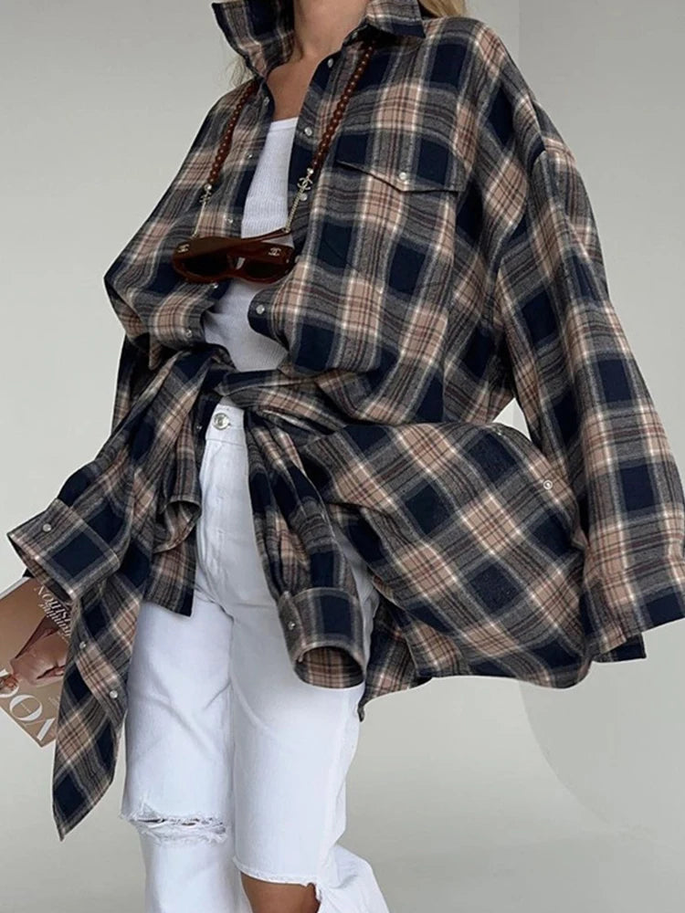 Women's Checked Long Sleeve Shirt