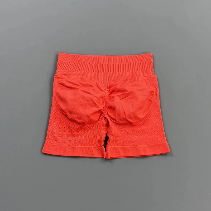 Women's High Waist Nylon Blend Scrunch Shorts for Gym Training