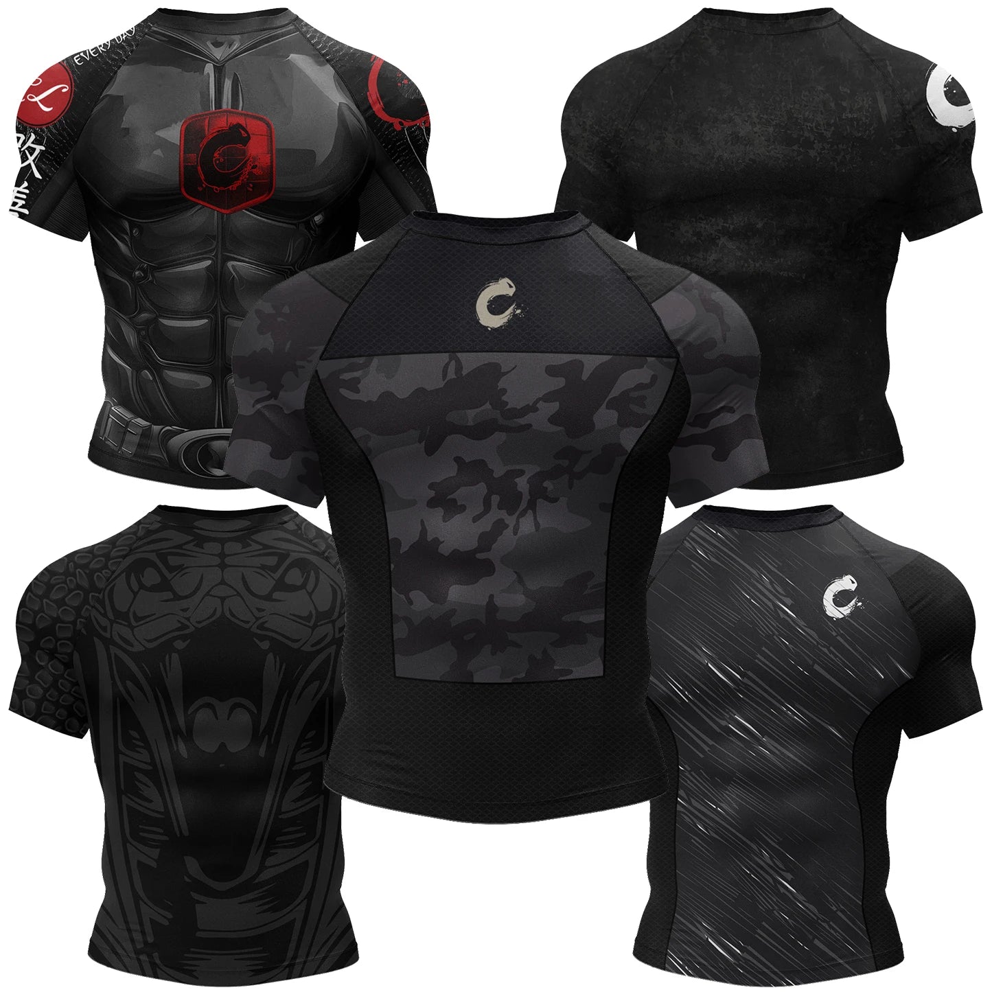 Robot Graphic Compression Short Sleeve T-shirt For Sports Outfits
