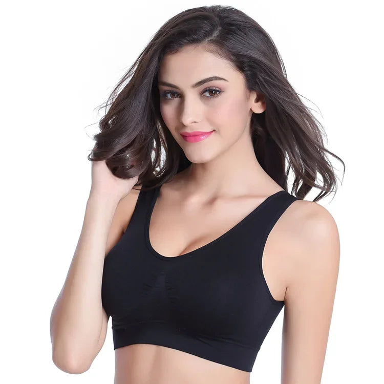 Women's Scoop Neck Wide Strap Sports Bra
