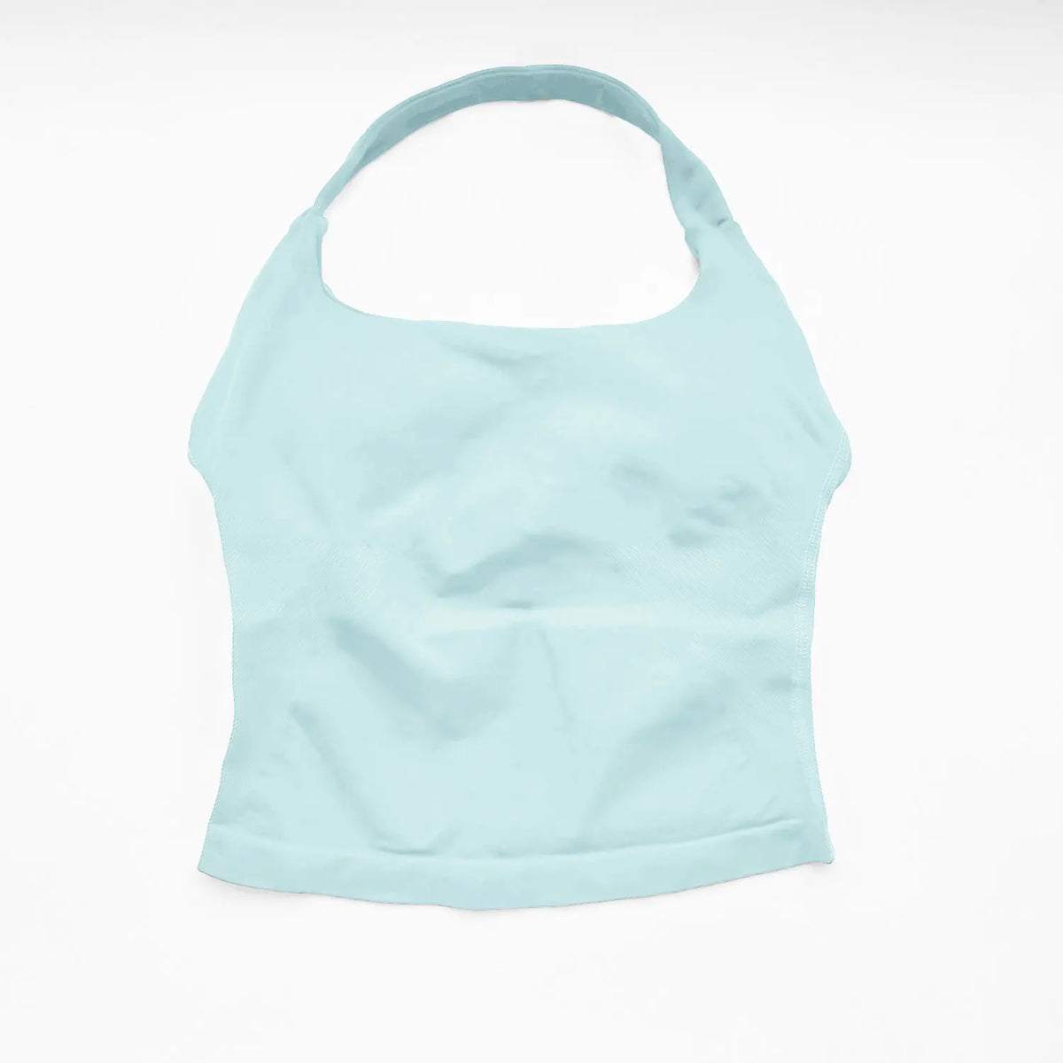 Women's Halter Neck Longline Fitted Tank Top For Workout Outfits