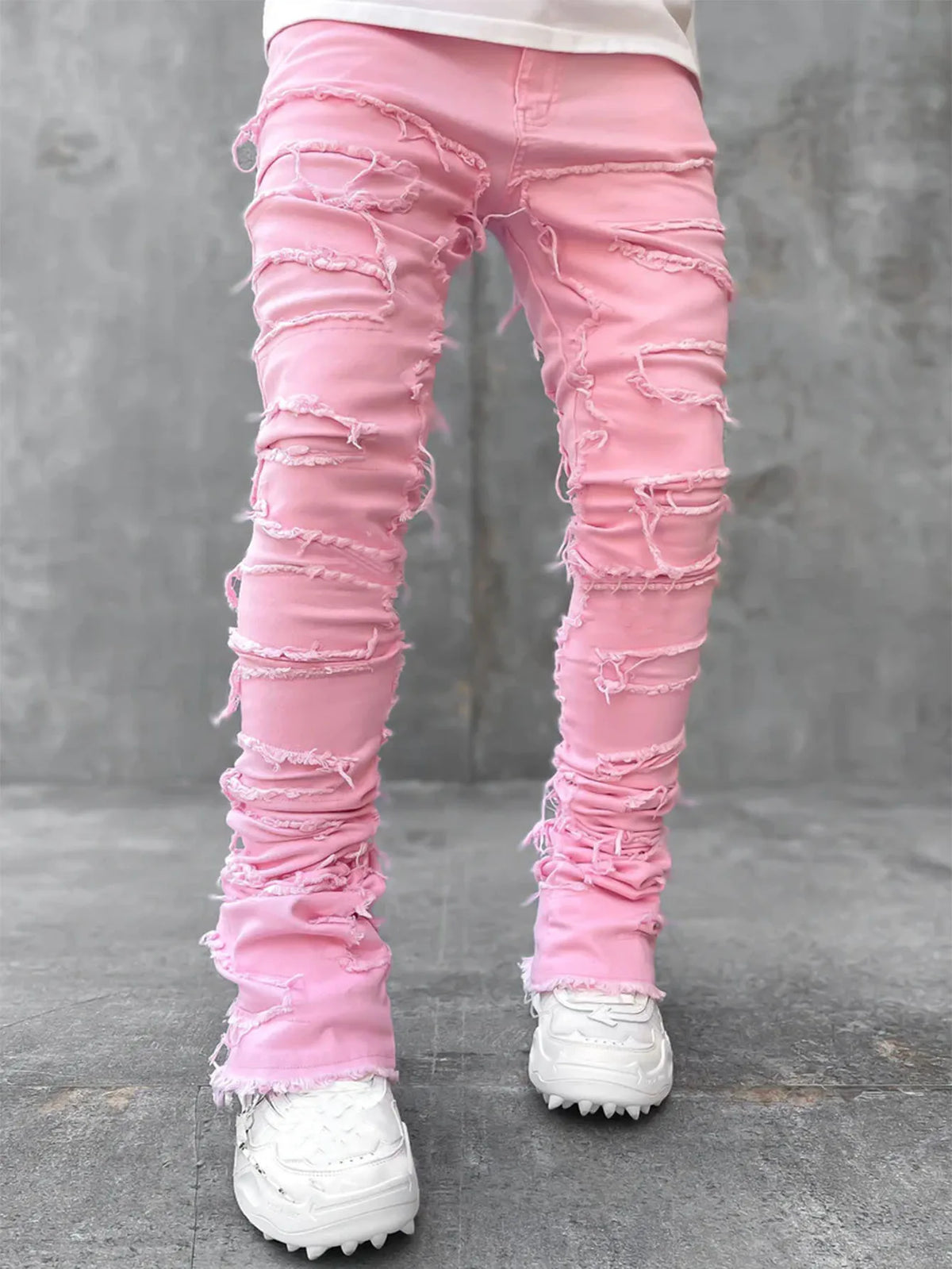 Men's Distressed Slim Fit Denim Jeans for Casual Everyday Wear