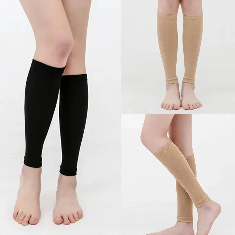 Solid Footless Calf Sleeves with Open End Shape