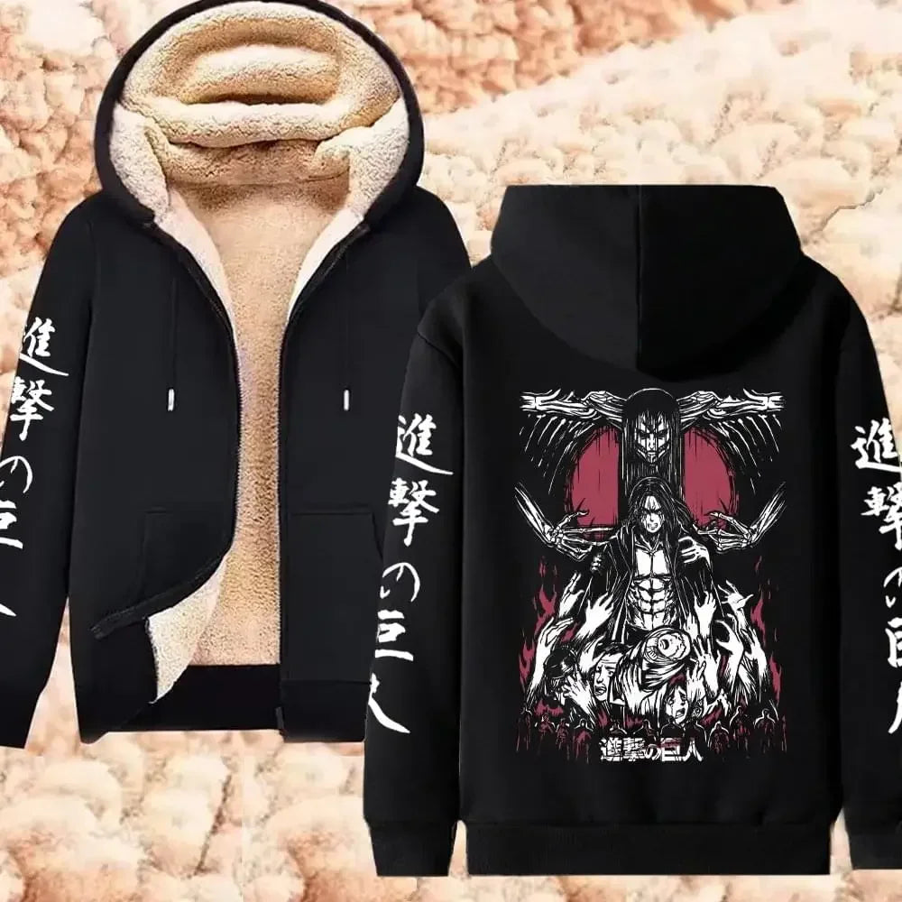 Hooded Long Sleeve Full Zip Casual Streetwear Jacket