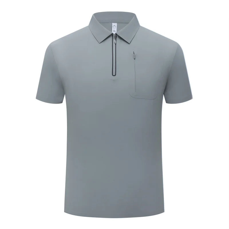 Golf Wear Lightweight Stretch Polo Shirt Running Lapel T-Shirt
