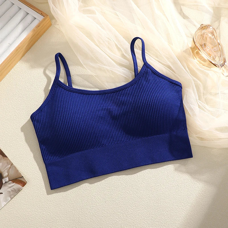 Women's Thin Strap Cropped Sports Sports Bra For Workout Outfits