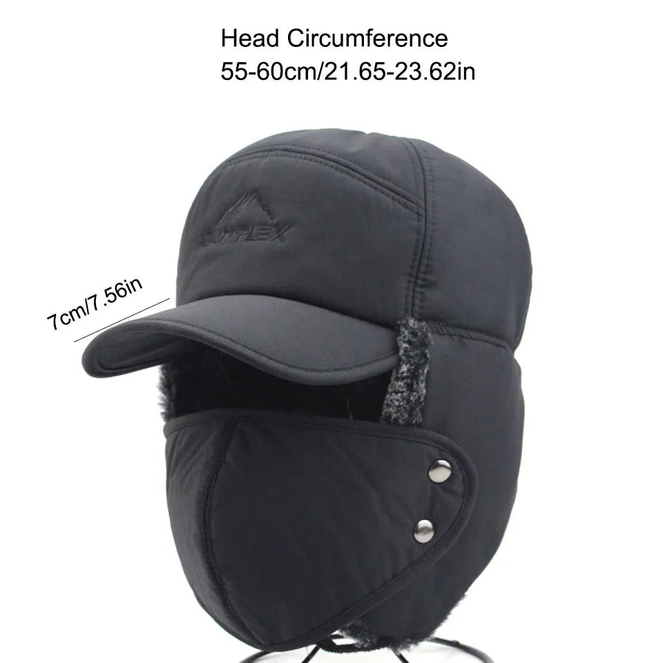 Ear Flap Cap with Detachable Lower Face Cover