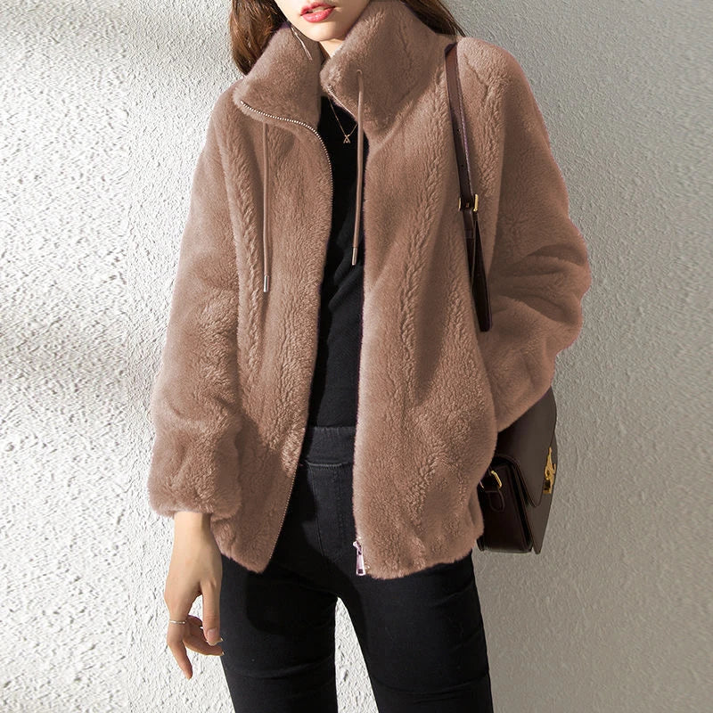 Long Sleeve Casual Front Closure Streetwear Jacket for Layering