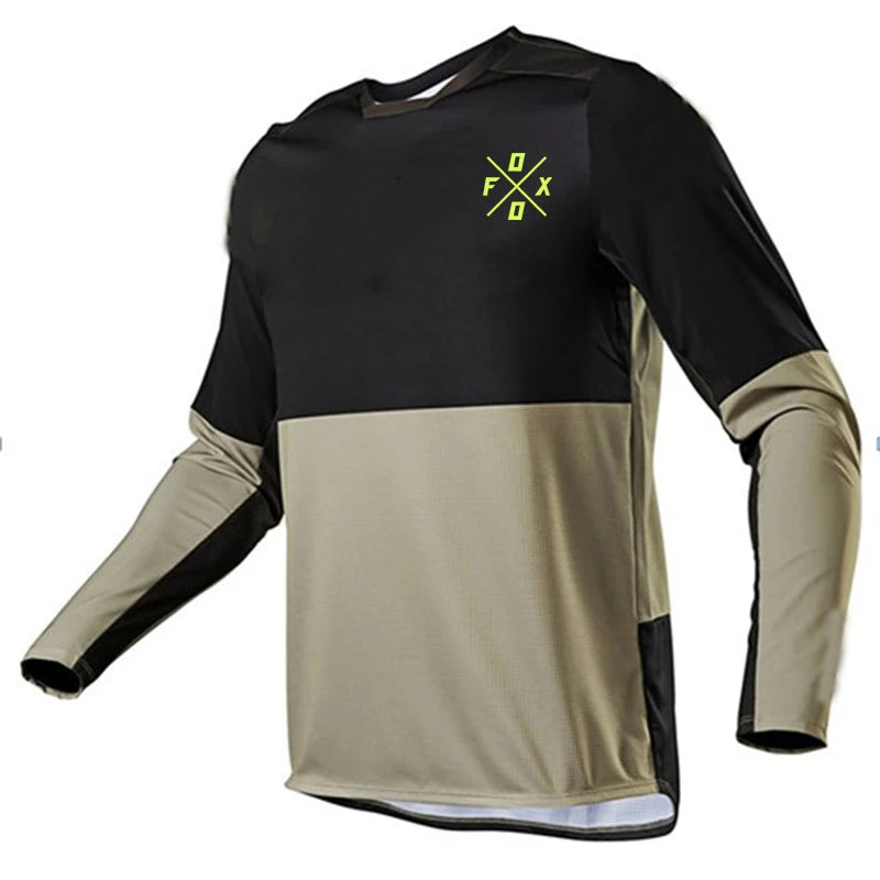 Long Sleeve Graphic Pullover Mountain Bike Jersey for Trail Riding