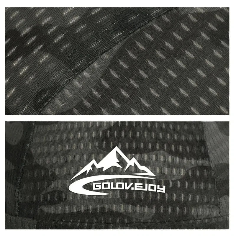 Unisex Close-Fitting Skull Cap with Paneled Crown for Cycling