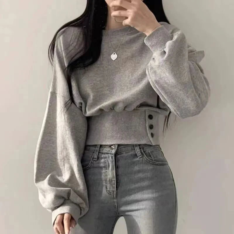 Long Sleeve Casual Pullover Sweatshirt with Original Style Options