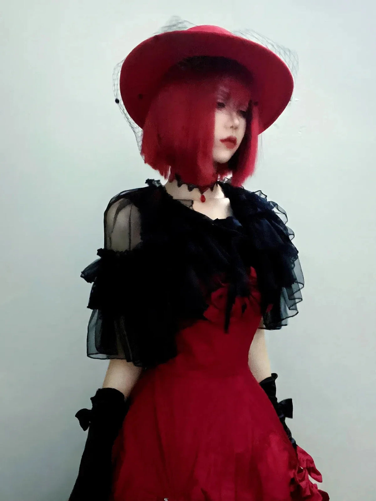 Ruffled Lace Capelet for Layering over Dresses and Tops