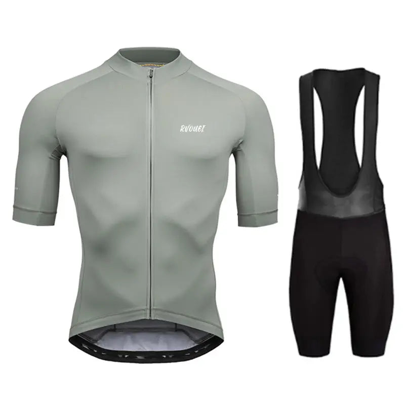 Men's Short Sleeve Cycling Jersey Set with Polyester and Spandex Bottoms