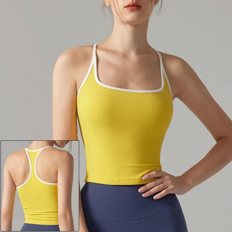 Women's Contrast-Trim Long-Sleeve Workout Crop Top