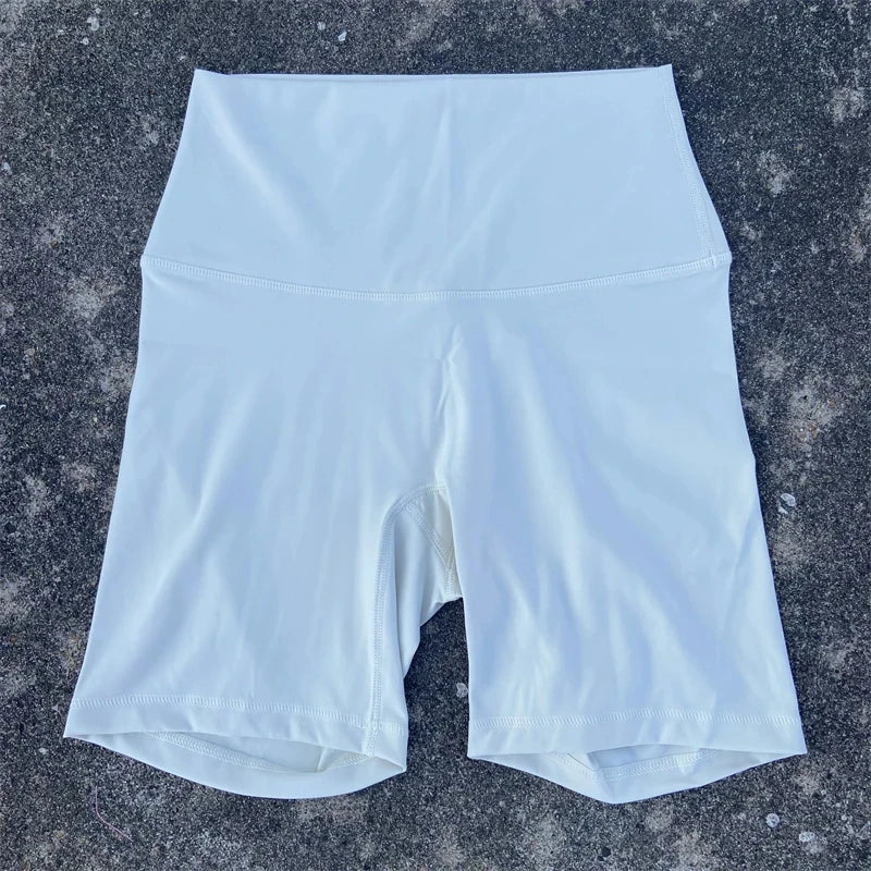 Women's High Waist Nylon Blend Biker Shorts for Yoga and Training