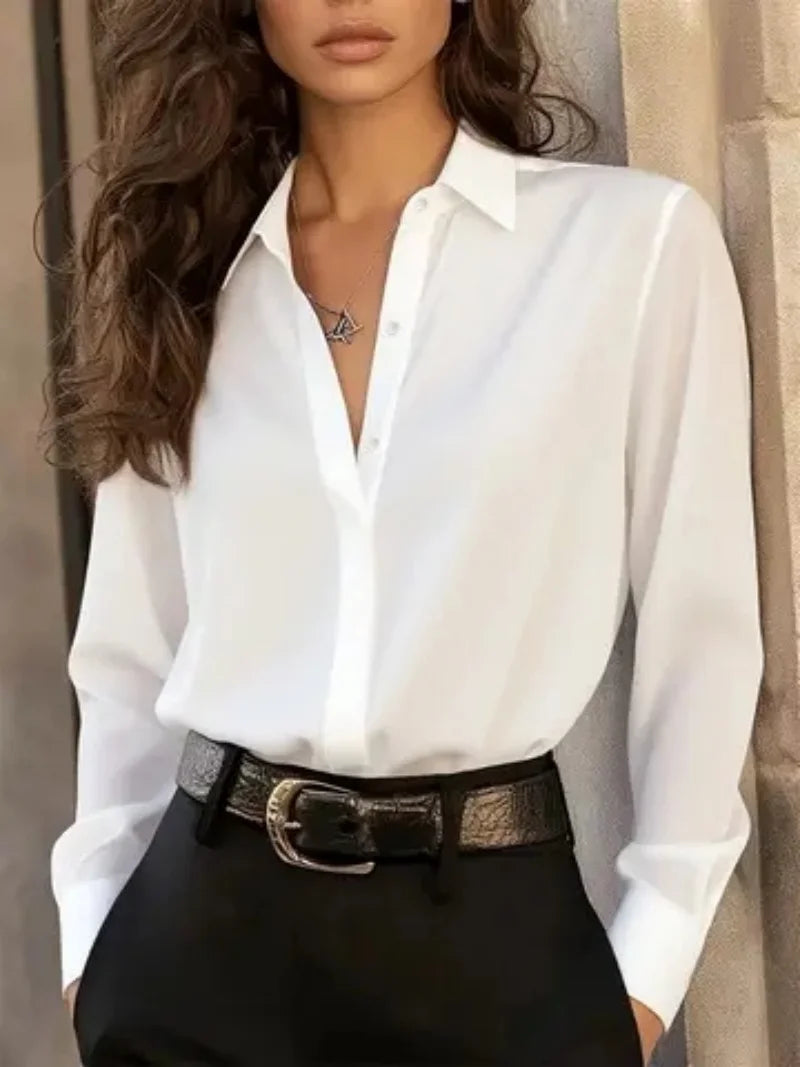 Women's Long Sleeve Button Front Shirt