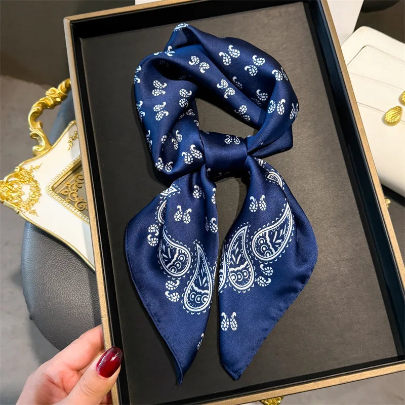 Patterned Square Scarf with Paisley and Houndstooth Style Options