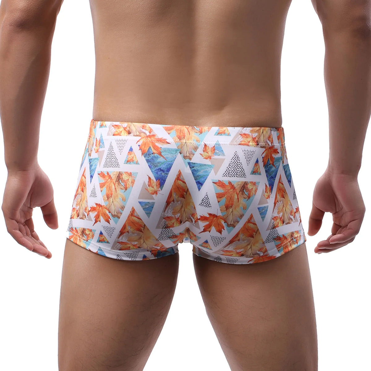 Men's Swimsuit Bottoms in Low-Waist Swimming Style for Beach and Pool Wear