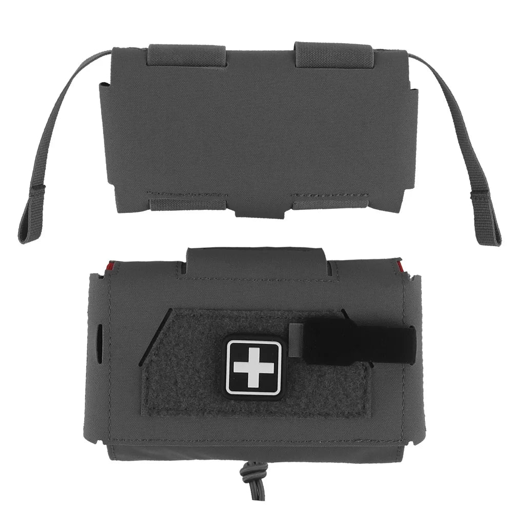 Compact MOLLE Outdoor Utility Pouch with Organizer Panel