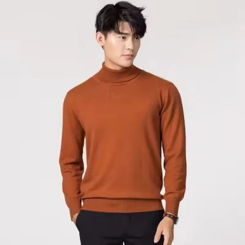 Men's Turtleneck Long Sleeve Knit Sweater