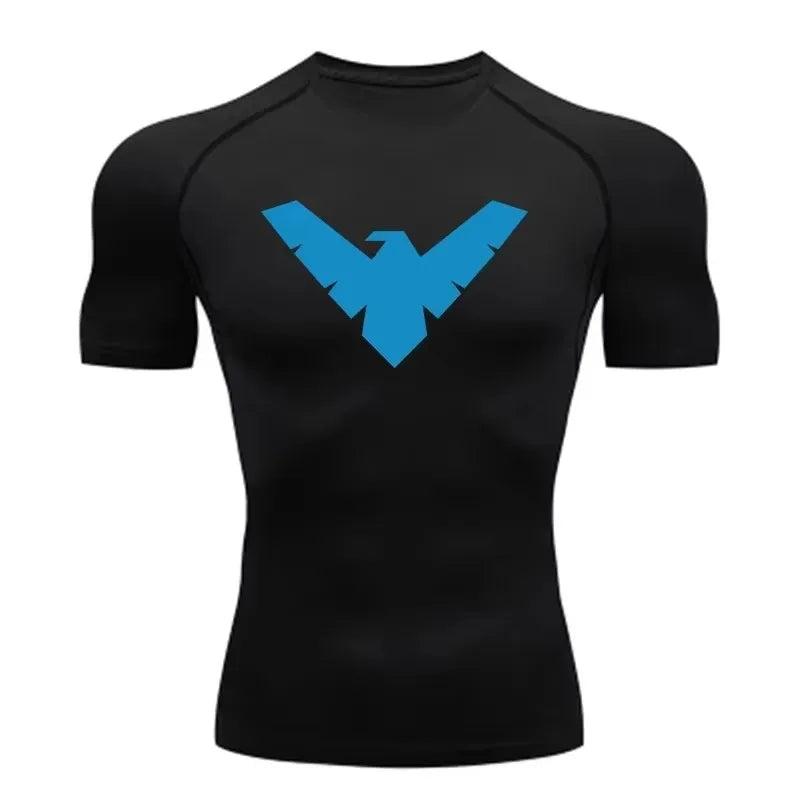 Fitted Crew Neck Long Sleeve Compression T Shirt