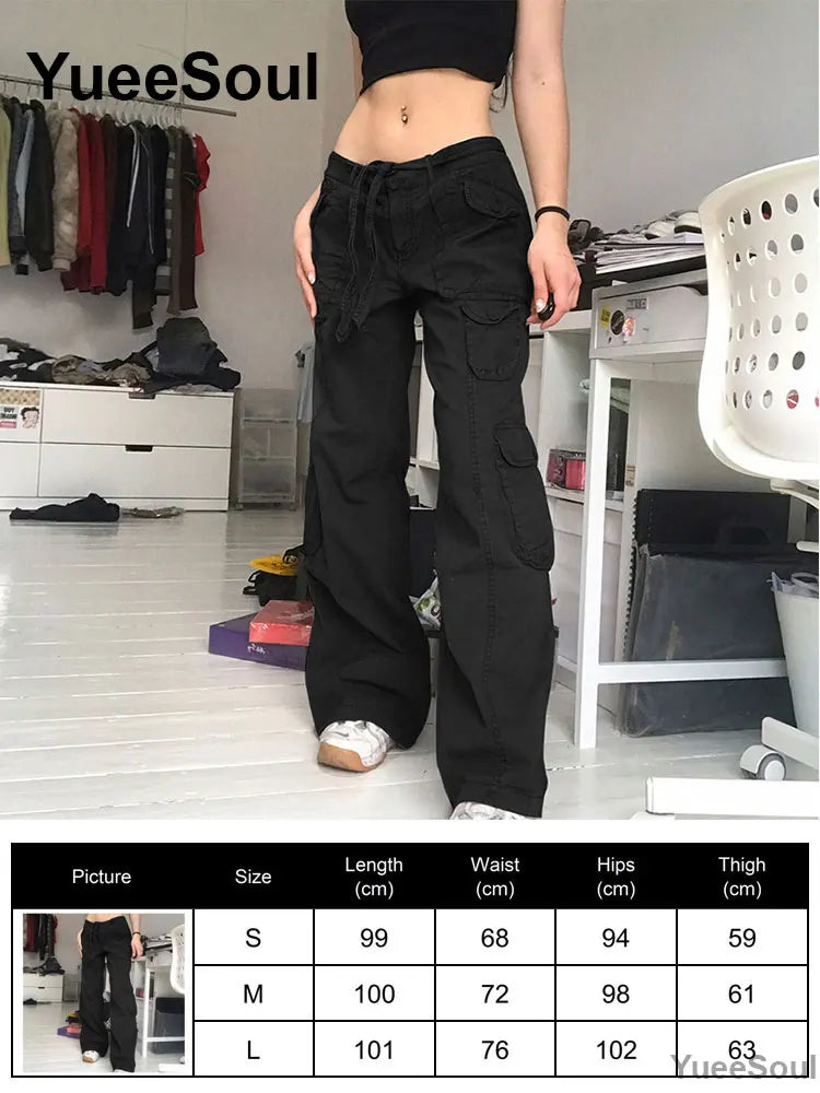 Women's Black Gothic Pants with Flared and Wide Leg Style Options