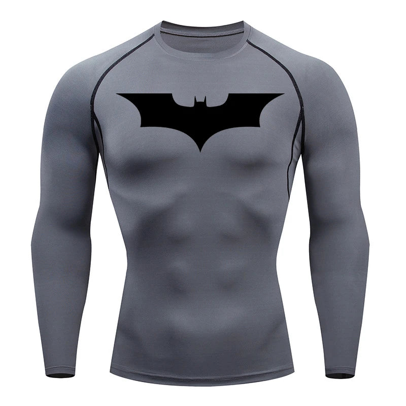 Fitted Crew Neck Long Sleeve Compression T Shirt
