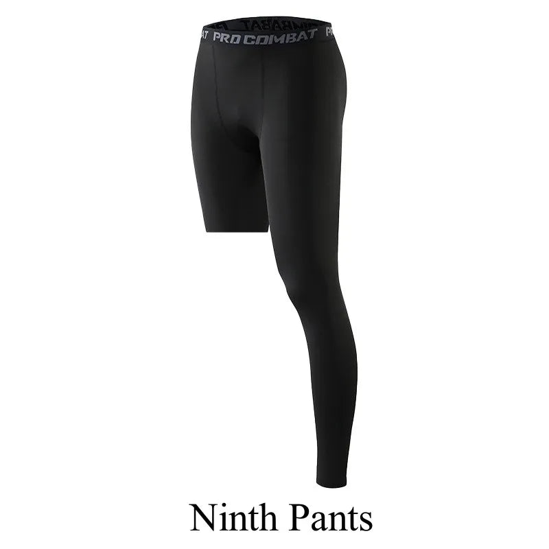 Men's Asymmetric One Leg Training Leggings for Gym and Running