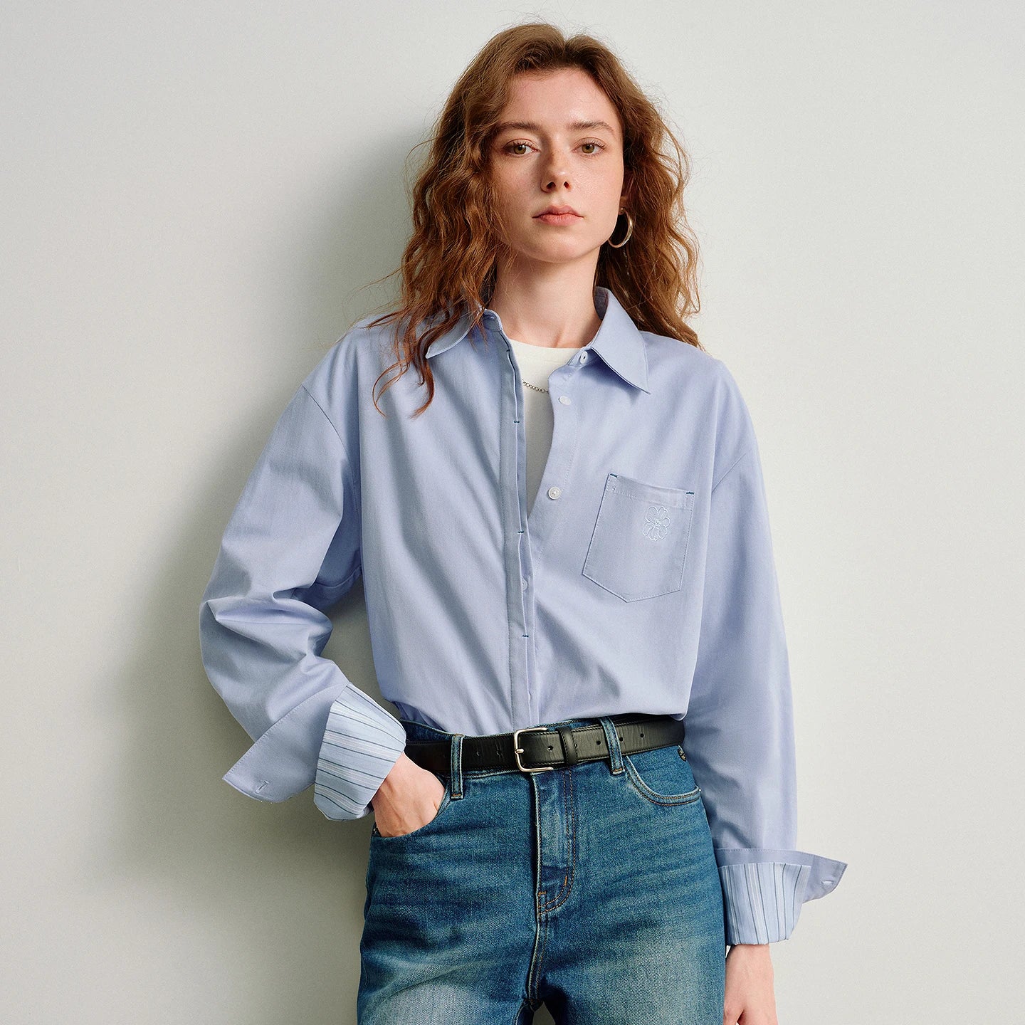 Women's Collared Long Sleeve Shirt