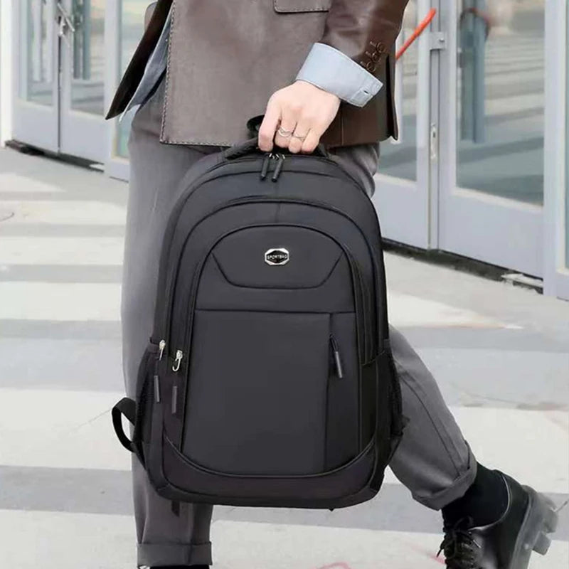 Everyday Commuter Backpack with Contrast Zippers and Multiple Front Pocket Styles