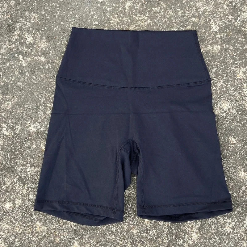 Women's High Waist Nylon Blend Biker Shorts for Yoga and Training