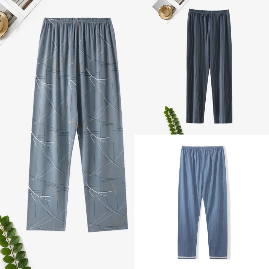 Men's Printed Elastic Waist Straight Leg Lounge Pajama Pants