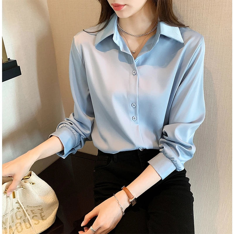Women's Collared Long Sleeve Shirt