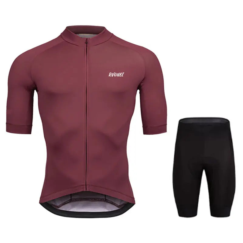 Men's Short Sleeve Cycling Jersey Set with Polyester and Spandex Bottoms