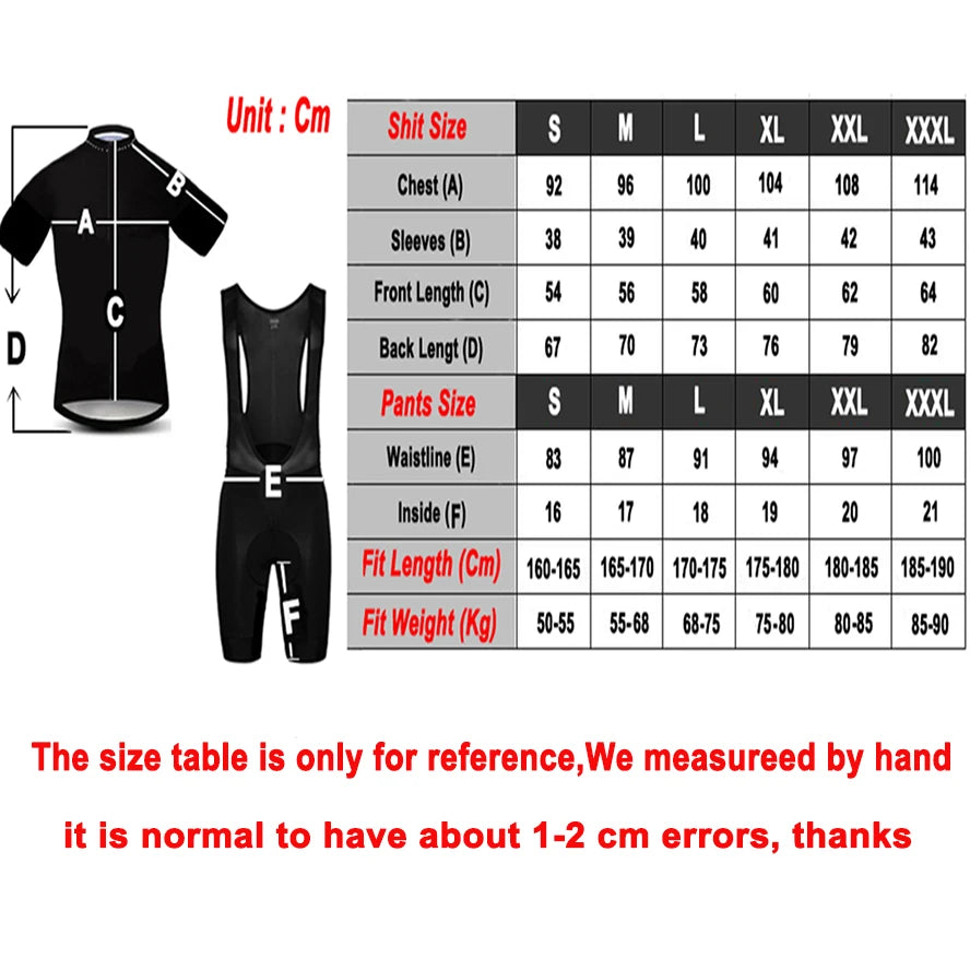 Men's Cycling Jersey and Shorts with Separate and Outfit Set Options