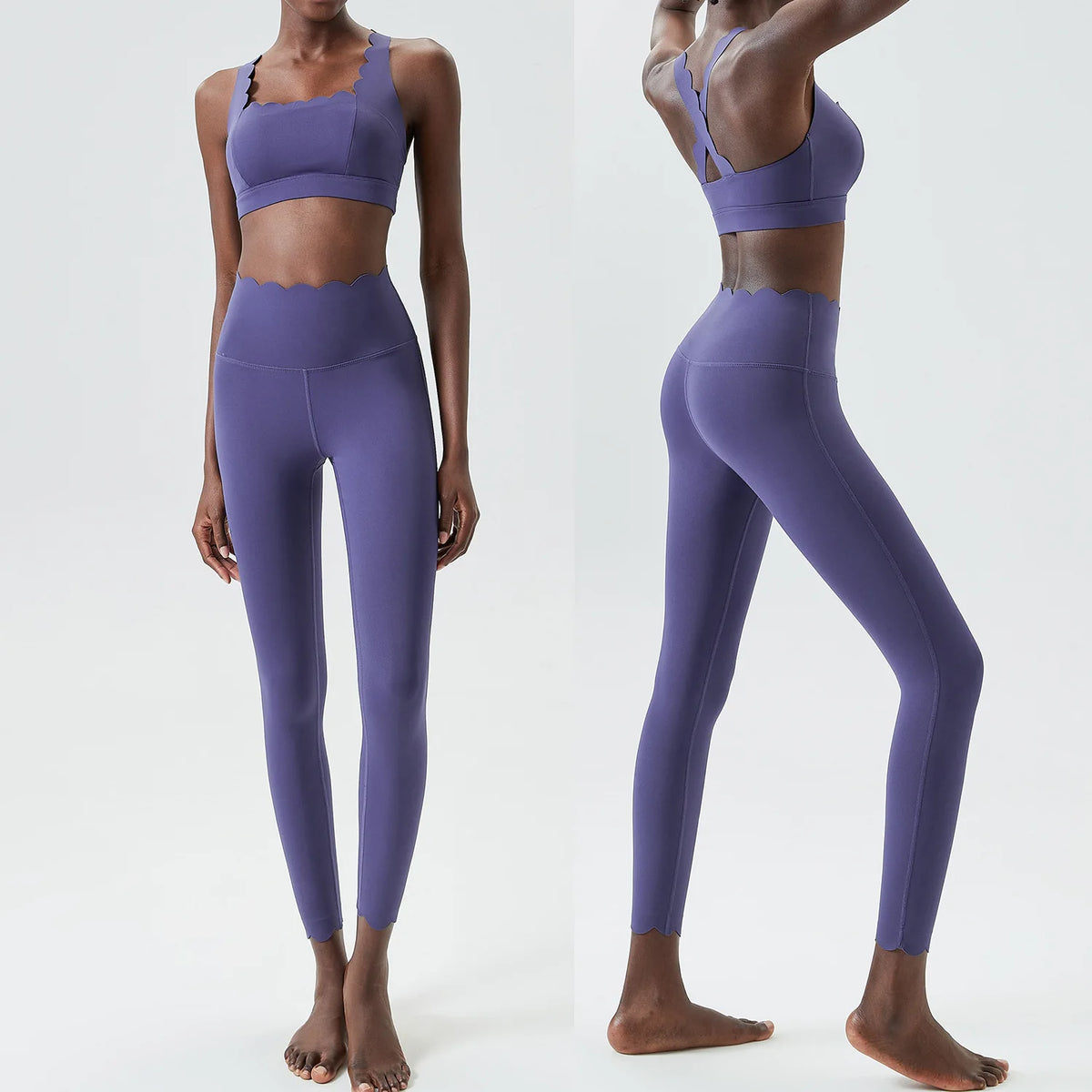 Sleeveless Sports Bra and High Waist Leggings Yoga Set