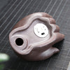 Purple Clay Smoke Waterfalls Incense Burner With Acrylic Windproof Cover Indoor Home Decor New