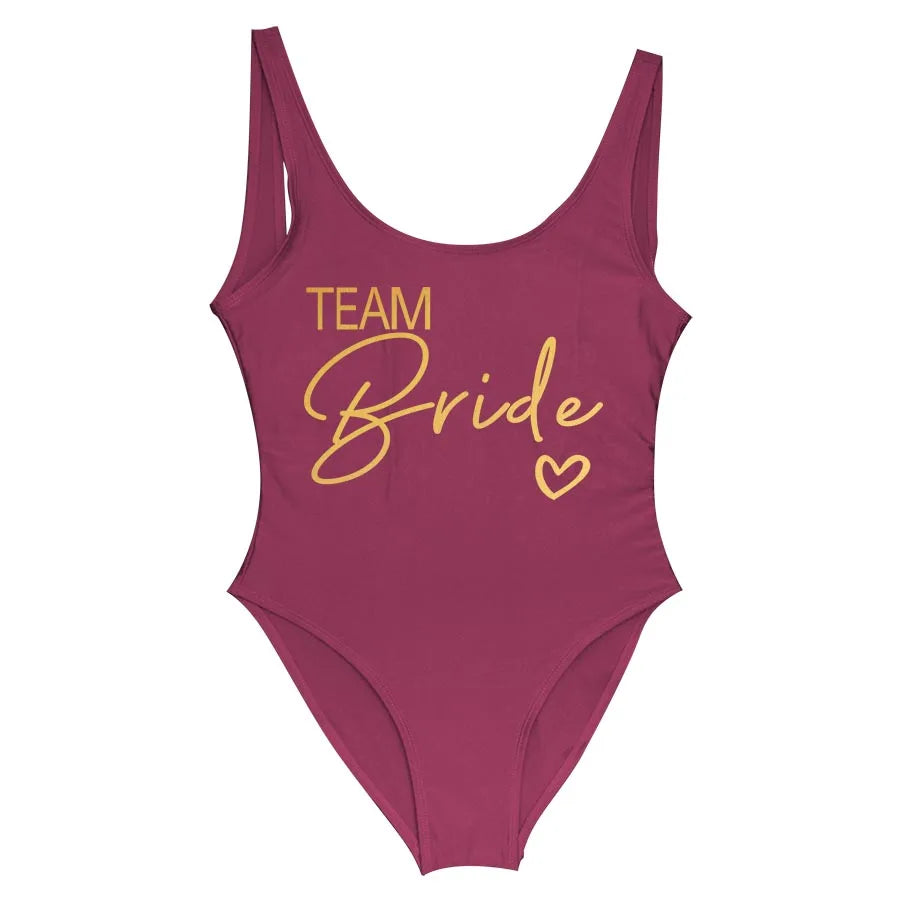 Team Bride One-Piece Swimsuit