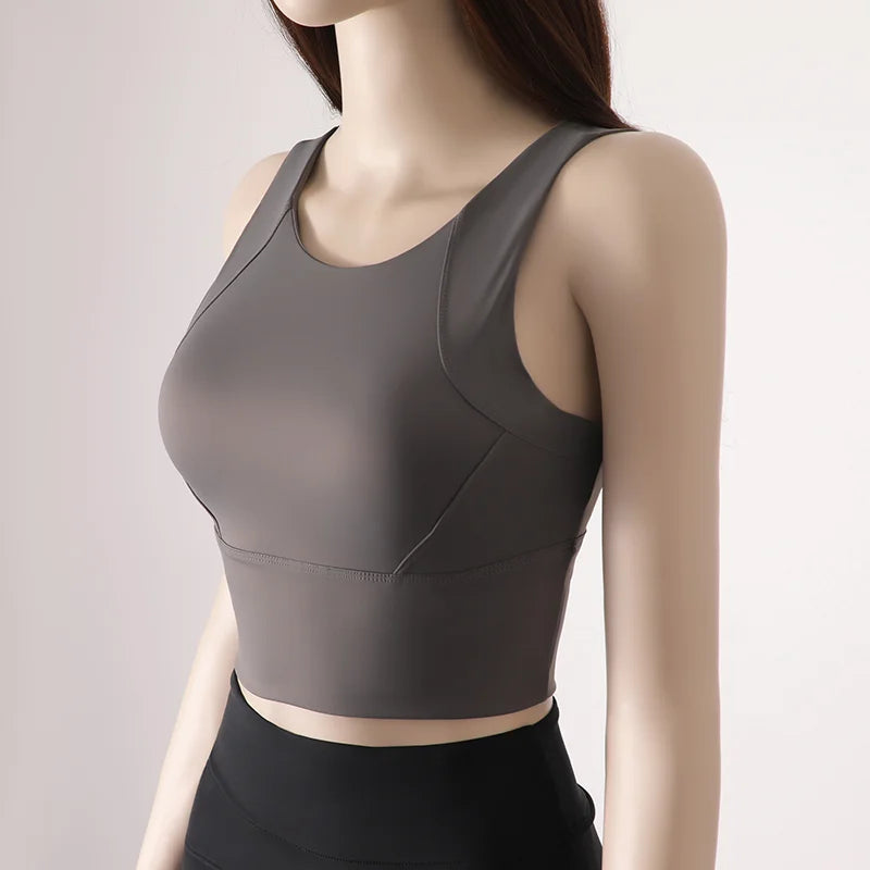 Women's High Neck Racerback Sports Bra