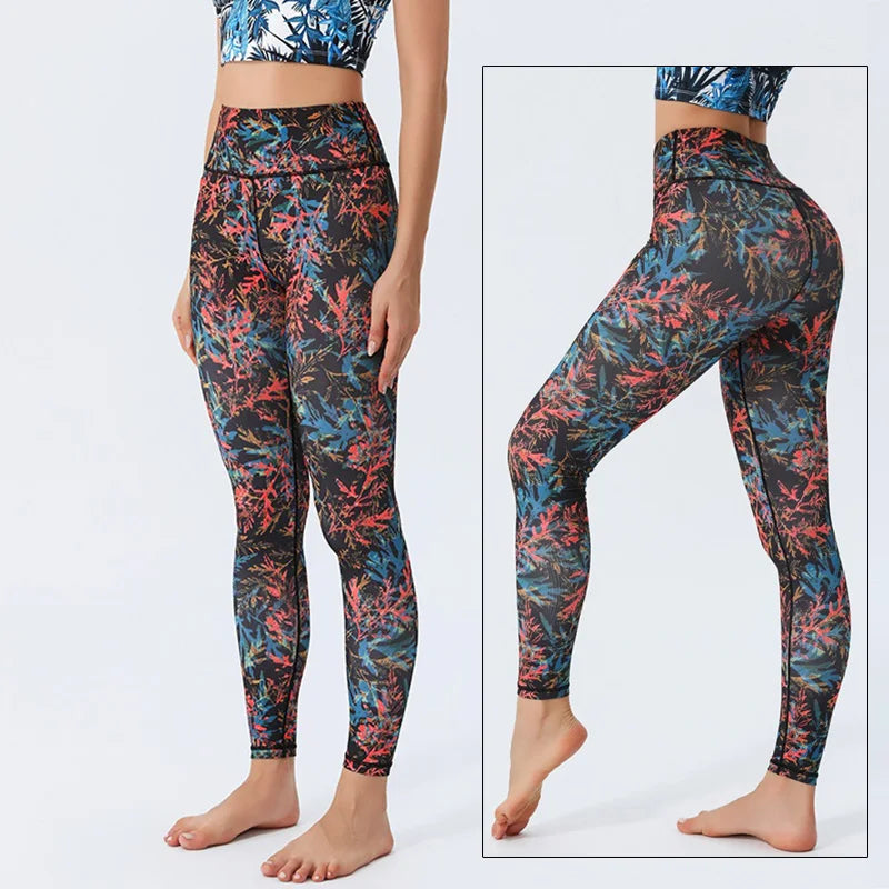 Women's Printed High-Waist Workout Leggings