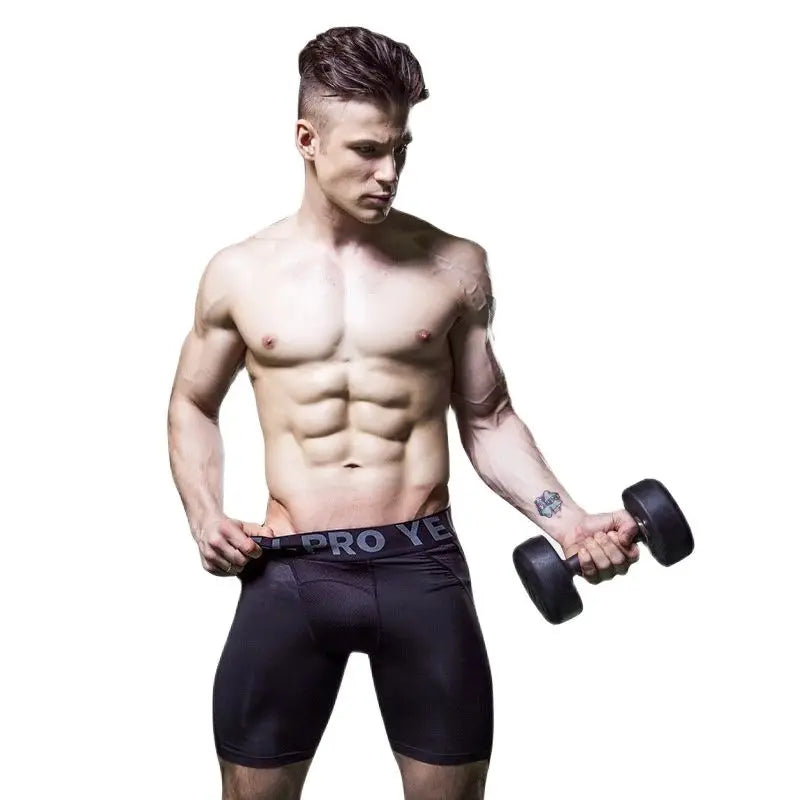 Men's Fitted Training Shorts for Gym and Running