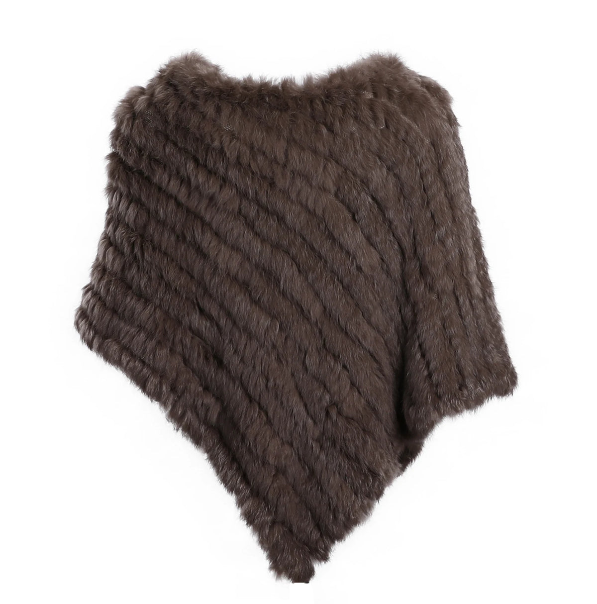 Textured Pointed Hem Poncho for Layering over Outfits