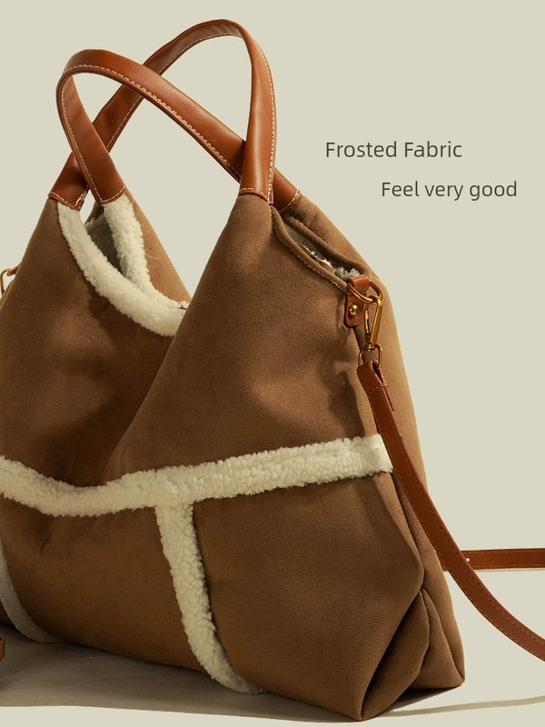 Genuine Goods Fall and Winter Satchel Large Capacity Bag Retro Patchwork Underarm Bag Arrival High Quality Crossbody Bag