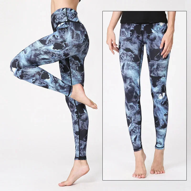 Women's Printed High-Waist Workout Leggings