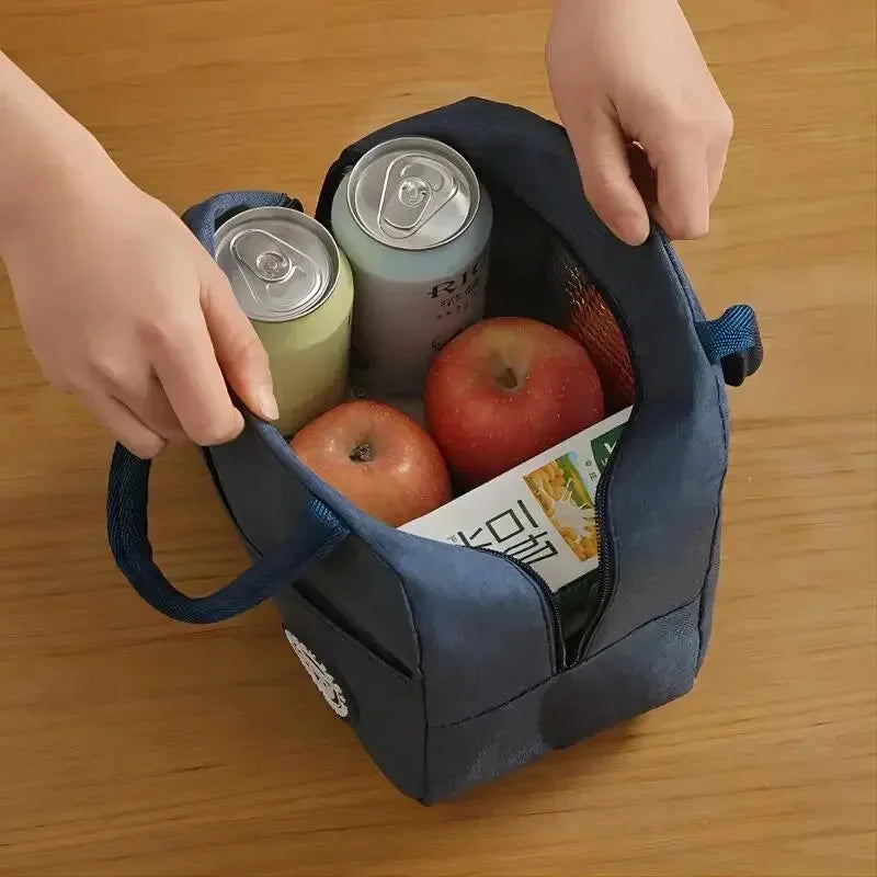 Zippered Lunch Tote Bag with Twin Carry Handles